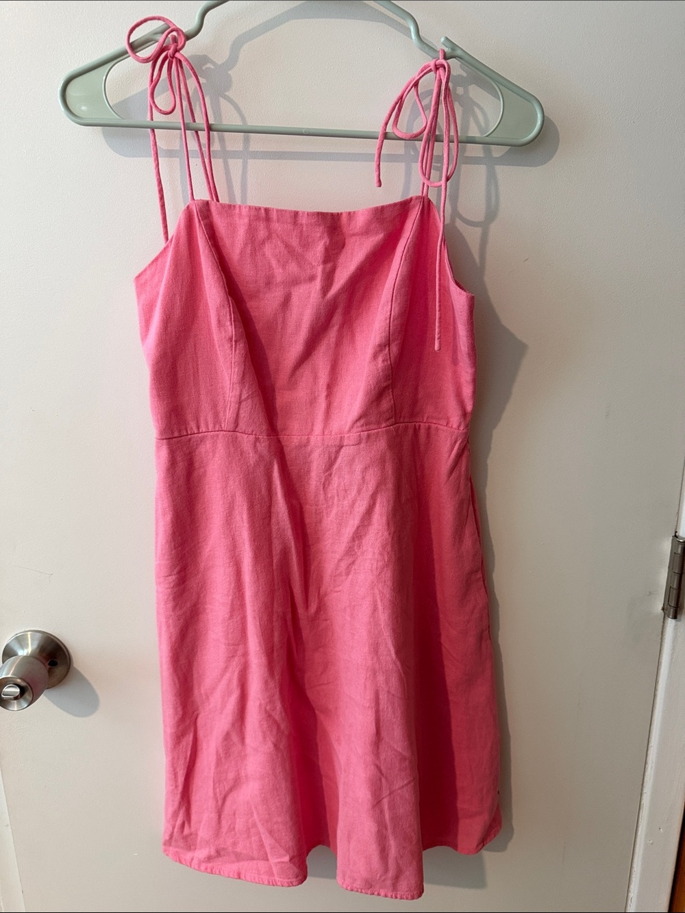 Old Navy Pink Smocked Tie-Shoulder Sundress